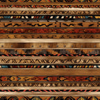 tribal patterns, geometric designs, native american inspired, southwestern style, rust orange, burnt orange, terracotta, cream, tan, black, teal blue, striped patterns, cross hatches, ethnic motifs, bohemian style, rustic aesthetic, indigenous art, decorative borders, earth tones, warm colors, traditional patterns, abstract geometric, cultural design, navajo inspired, tribal art, boho chic, autumn colors, warm palette, statement fabric