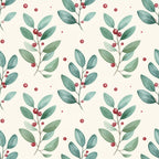 sage green, muted red, dusty rose, cream, botanical, floral, leaves, berries, nature, natural, organic, modern, elegant, minimalist, watercolor, soft, gentle, peaceful, calming, nursery, baby room, kids room, spring, garden, botanical illustration, delicate, whimsical, forest theme, evergreen, woodland