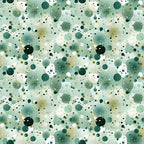 green, sage green, forest green, white, cream, gold, olive, confetti pattern, polka dots, circles, scattered dots, abstract design, geometric pattern, modern style,, fabric panel, contemporary, playful, spotted design, dotted fabric, crafting material