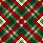 christmas, holiday, red, forest green, cream, gold, plaid, tartan, geometric, chevron, herringbone, traditional, festive, vintage, elegant, winter, seasonal, home decor, table runner, cardinal red, hunter green, fair isle, woven texture, classic, formal, decorative pattern, christmas plaid, holiday tartan