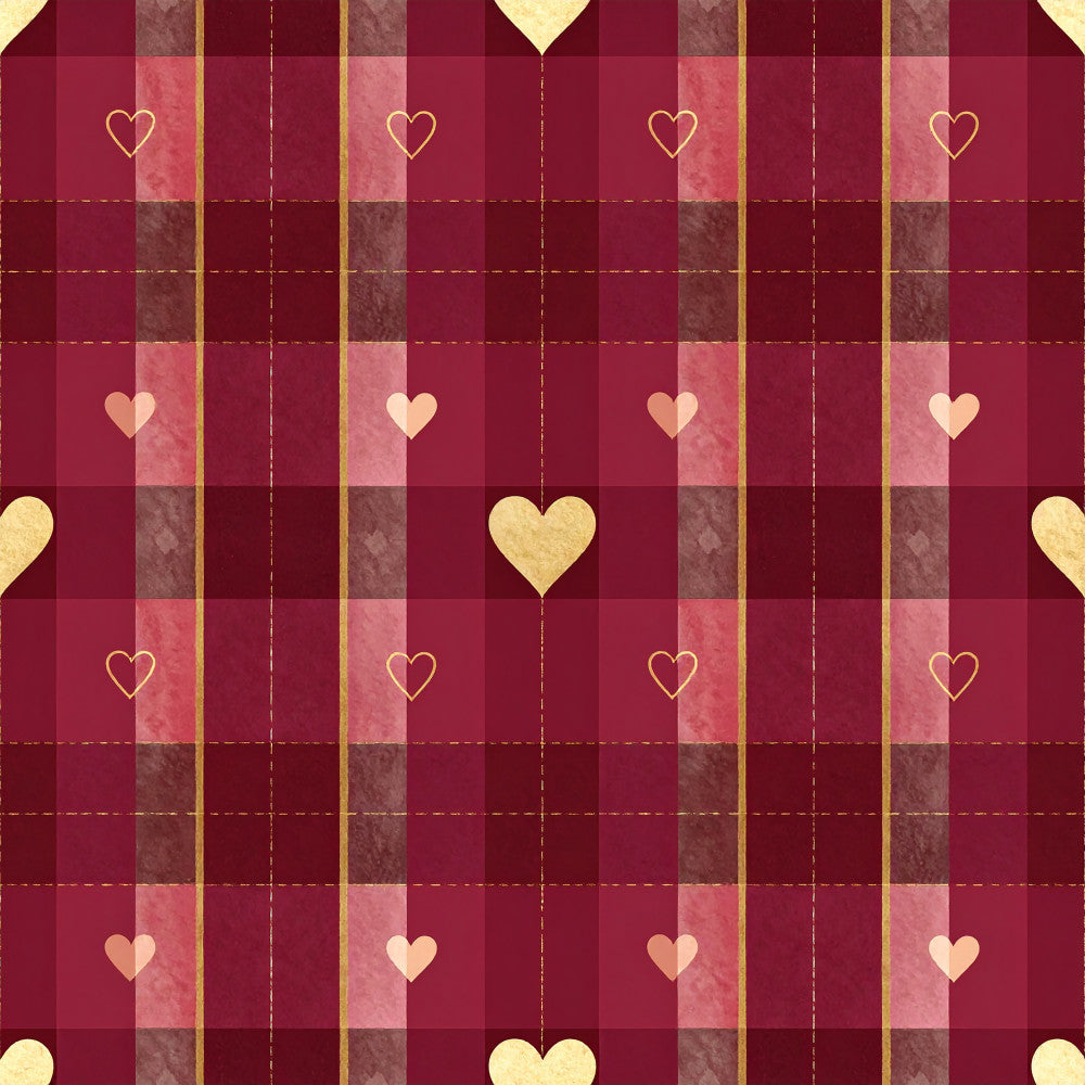 burgundy, wine red, deep red, cream, gold, pale pink, blush pink, heart pattern, geometric plaid, striped, valentine, love, romantic, elegant, traditional, quilted texture, anniversary, wedding, romance theme, sweetheart, cupid, affection, luxury, sophisticated, classic design, checkered hearts, metallic gold accents, festive love, romantic hearts, timeless pattern