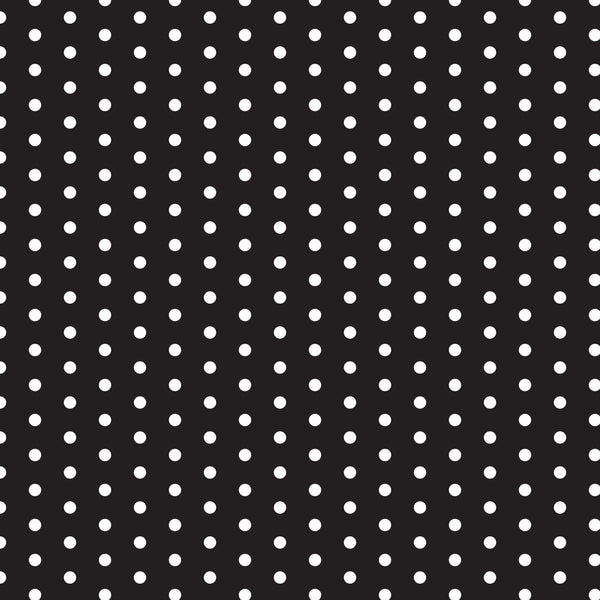black, white, polka dots, retro, 1950s style, diner aesthetic, geometric pattern, vintage inspired,, fabric panel, rockabilly, mid-century, spotted design, nostalgic, americana, restaurant theme, repetitive dots, contrasting colors