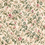 cream floral, dusty rose, sage green, blush pink, vintage floral, botanical, garden flowers, roses, delicate florals, romantic, elegant, spring, nature inspired, watercolor florals, feminine, traditional, cottage core, shabby chic, pastel colors, muted tones, small florals, mixed flowers, leaf pattern, greenery, timeless, classic floral, soft aesthetic, nursery, baby girl, gentle design