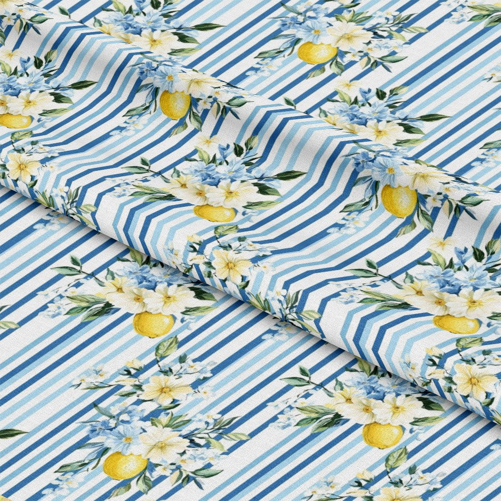 Lemon Floral Shabby Chic Pattern 6 Quilting Cotton Fabric