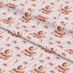 Pink Baby Teddy Bears Pattern 1 Minky Fabric