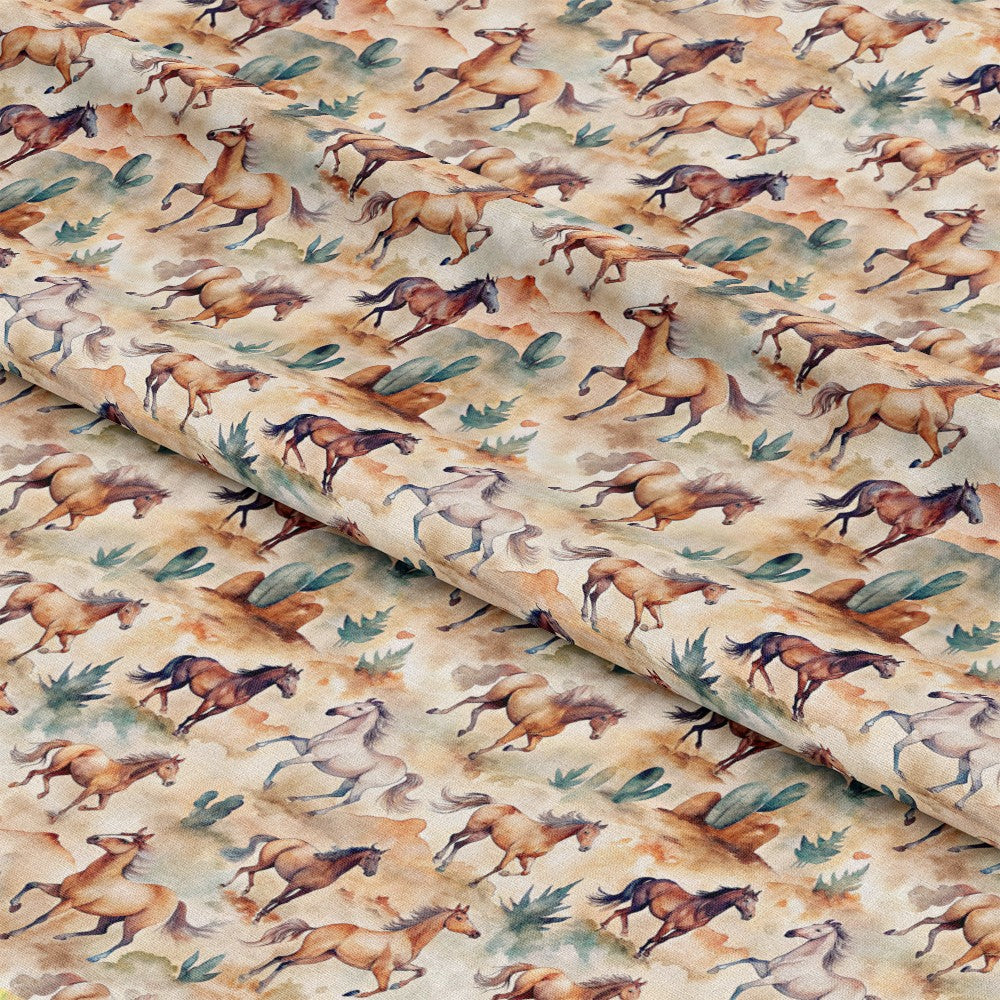 Wild Horses Pattern 19 Quilting Cotton Fabric