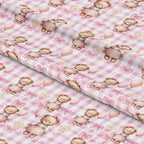 Pink Baby Teddy Bears Pattern 10 Minky Fabric