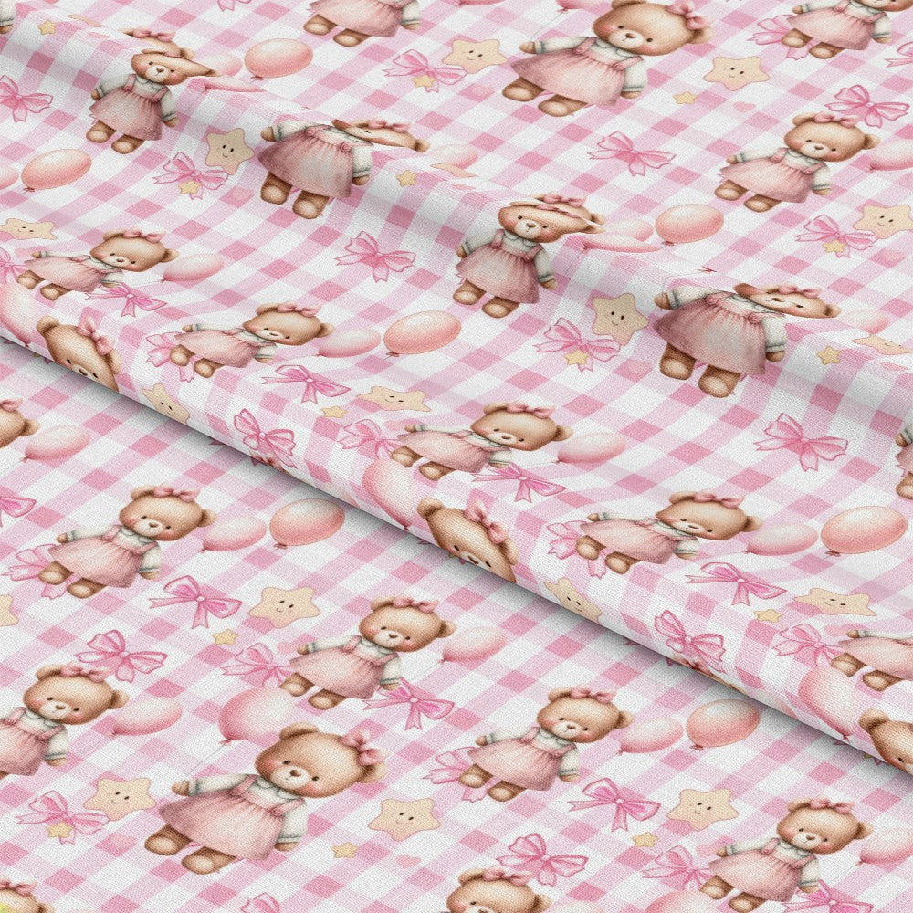Pink Baby Teddy Bears Pattern 10 Minky Fabric