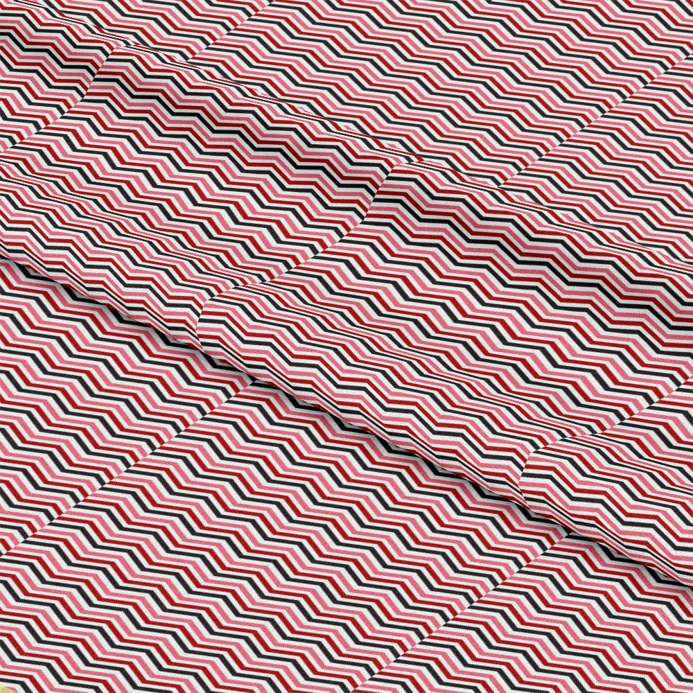 50s Black and Red Diner Pattern 1 Quilting Cotton Fabric