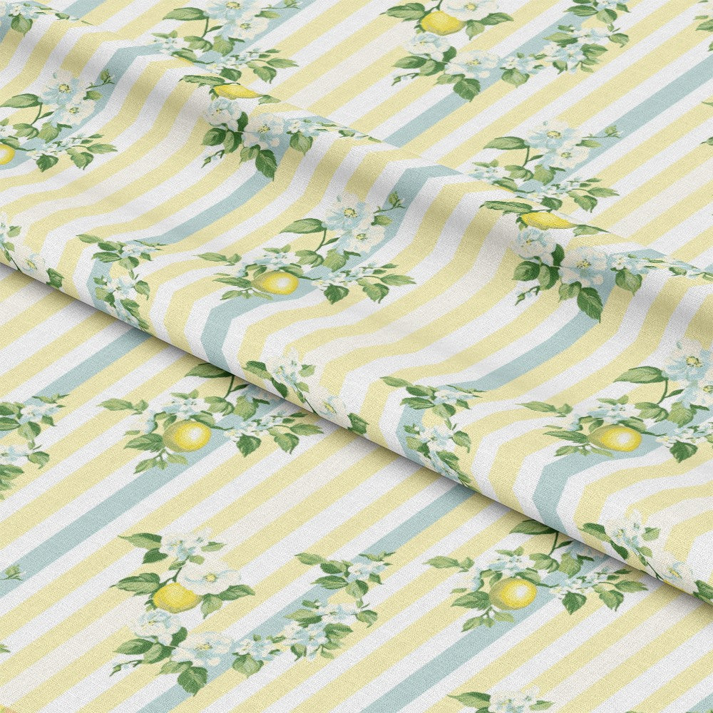 Lemon Floral Shabby Chic Pattern 9 Quilting Cotton Fabric
