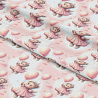 Pink Night Time Teddy Bears Pattern 11 Minky Fabric