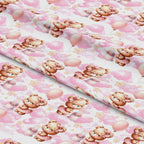 Pink Baby Teddy Bears Pattern 9 Minky Fabric