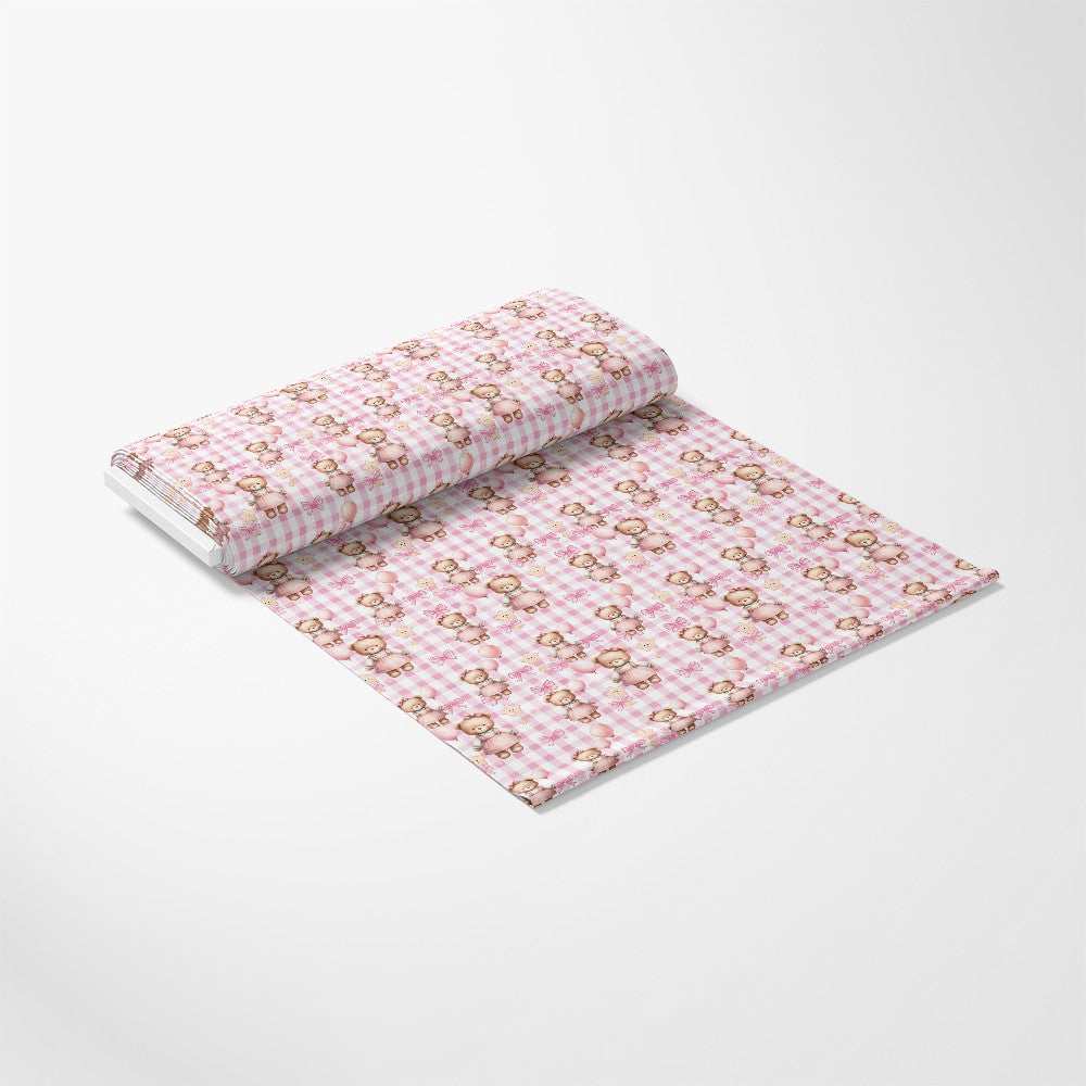 Pink Baby Teddy Bears Pattern 10 Minky Fabric