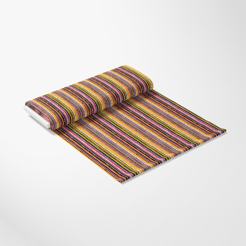 Colorful Stripes and Dots Pattern 9 Quilting Cotton Fabric