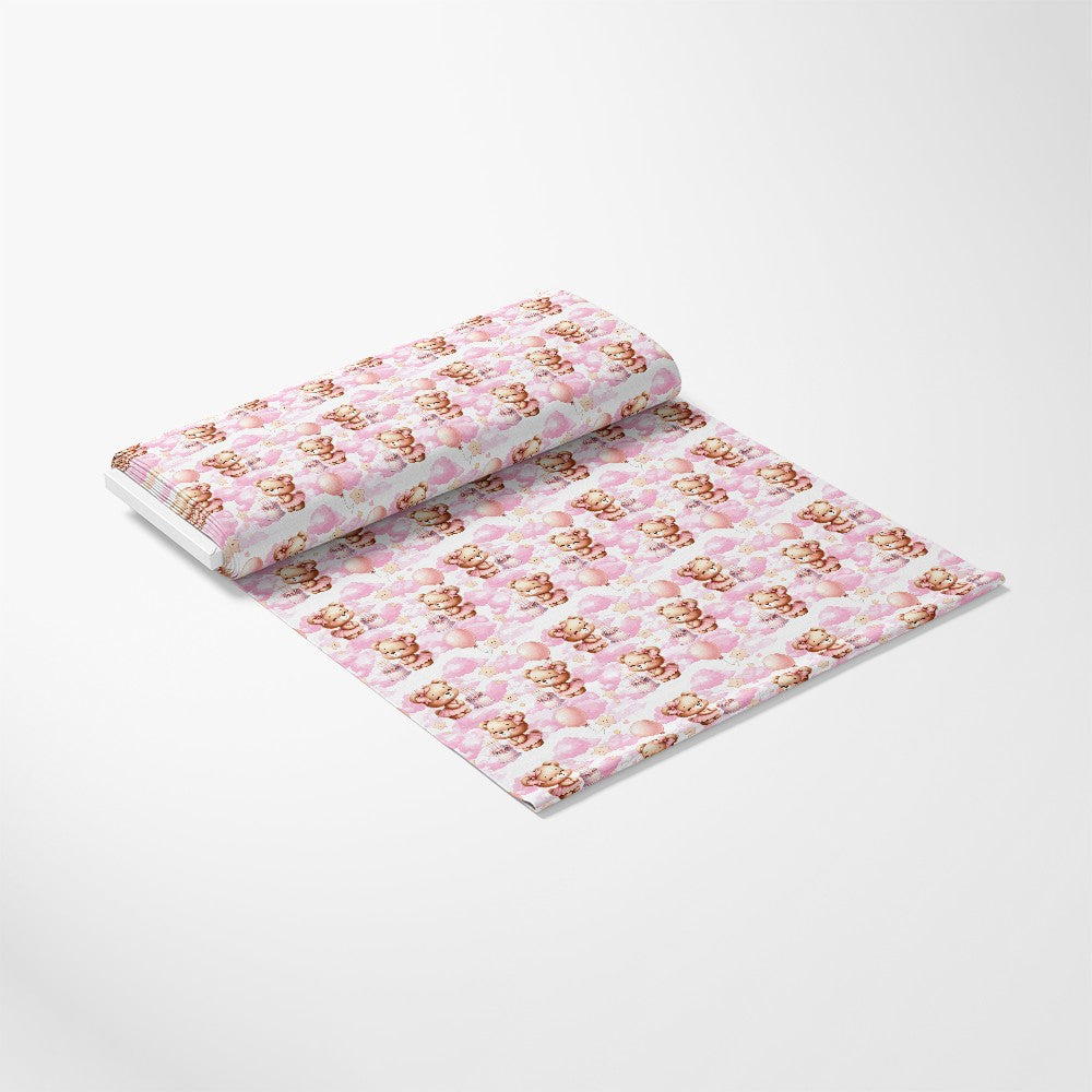 Pink Baby Teddy Bears Pattern 9 Minky Fabric