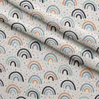 Peachy Rainbow Doodles Pattern 10 Minky Fabric — plush minky folded close-up preview (mv-minky-v1:lying)