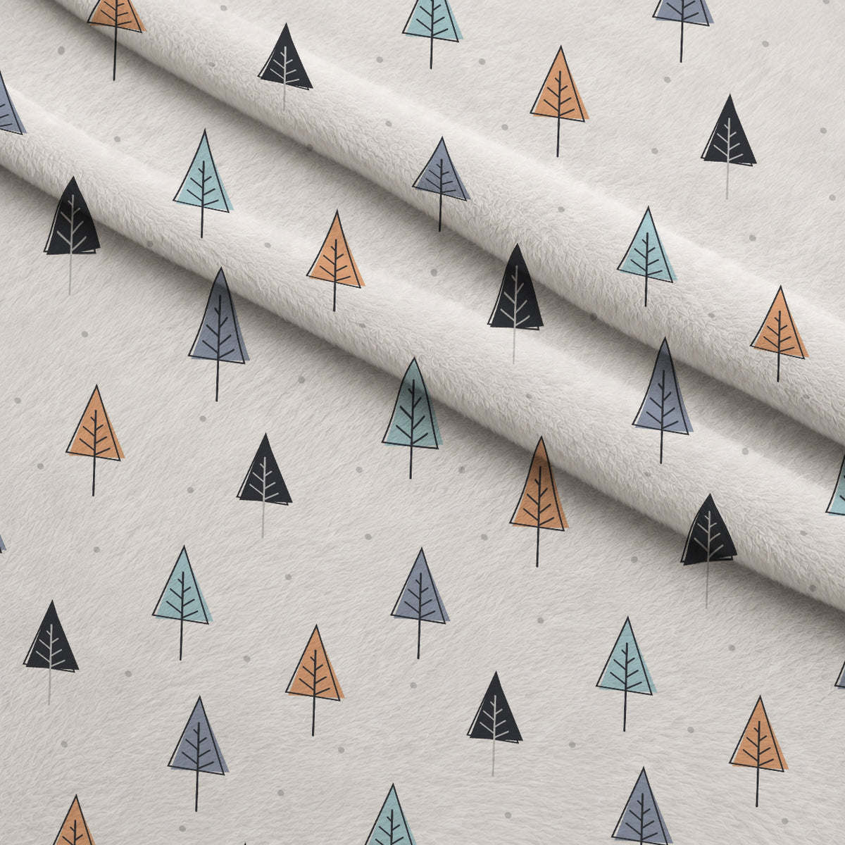 Peachy Rainbow Doodles Pattern 12 Minky Fabric — plush minky folded close-up preview (mv-minky-v1:lying)