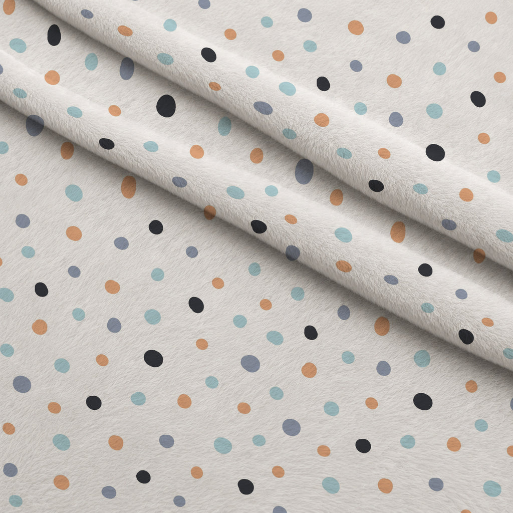 Peachy Rainbow Doodles Pattern 5 Minky Fabric — plush minky folded close-up preview (mv-minky-v1:lying)