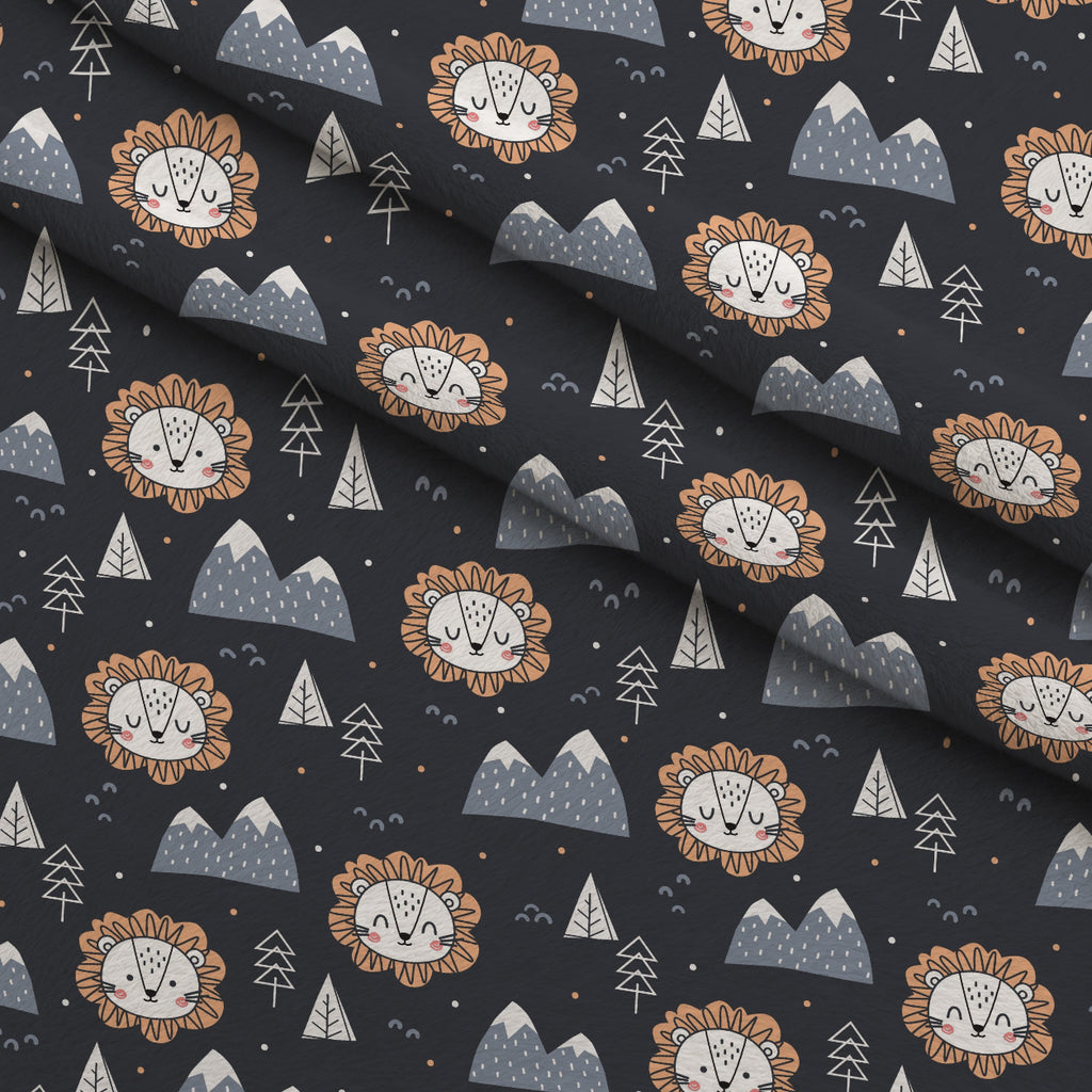 Peachy Rainbow Doodles Pattern 6 Minky Fabric — plush minky folded close-up preview (mv-minky-v1:lying)