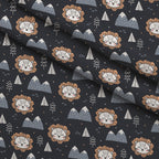 Peachy Rainbow Doodles Pattern 6 Minky Fabric — plush minky folded close-up preview (mv-minky-v1:lying)
