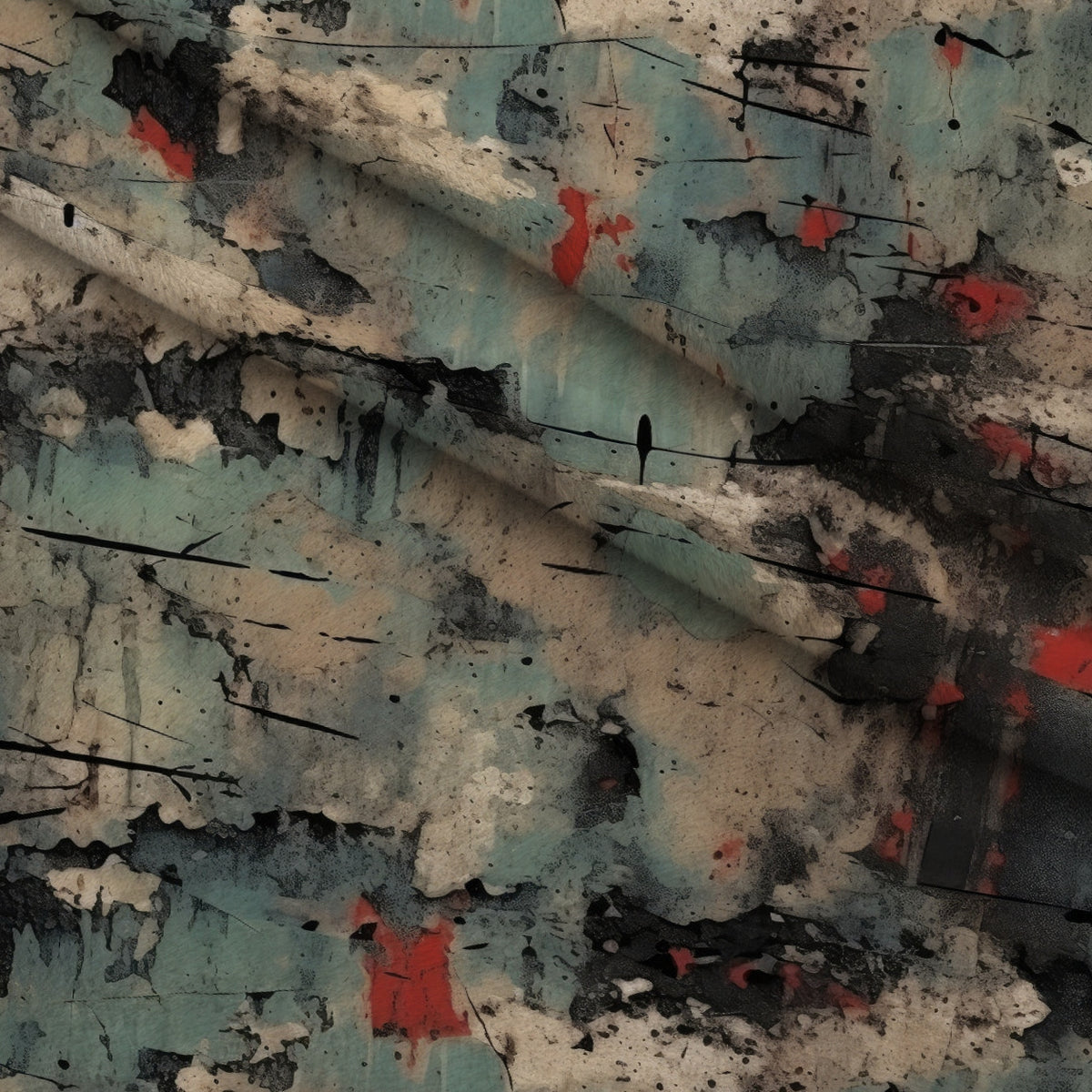 Peeling Patina Pattern 11 Minky Fabric — plush minky folded close-up preview (mv-minky-v1:lying)