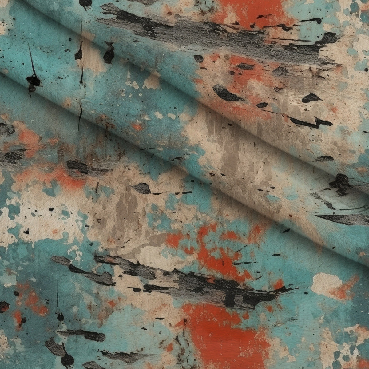 Peeling Patina Pattern 8 Minky Fabric — plush minky folded close-up preview (mv-minky-v1:lying)