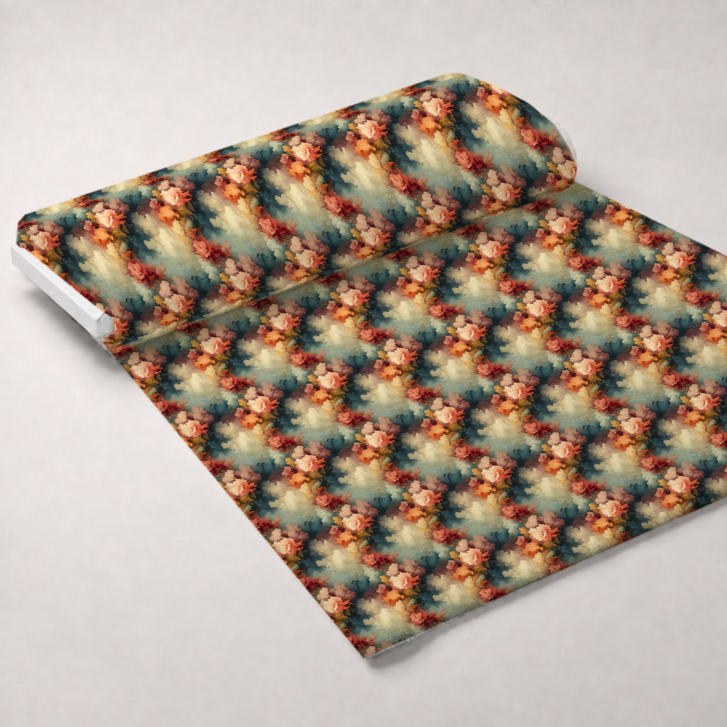 Peony Sky Reverie Pattern 1 Minky Fabric — plush minky unrolled bolt preview (mv-minky-v1:bolt)