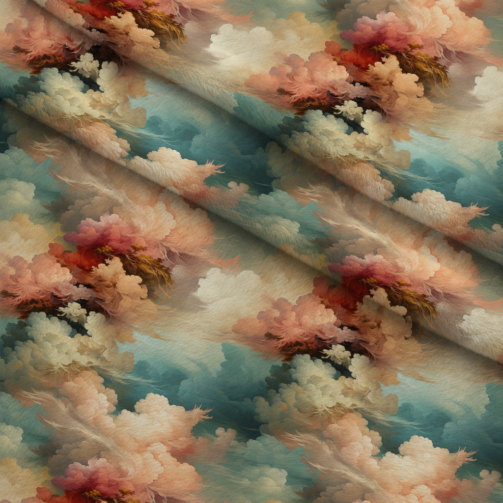 Peony Sky Reverie Pattern 10 Minky Fabric — plush minky folded close-up preview (mv-minky-v1:lying)