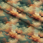 Peony Sky Reverie Pattern 5 Minky Fabric — plush minky folded close-up preview (mv-minky-v1:lying)