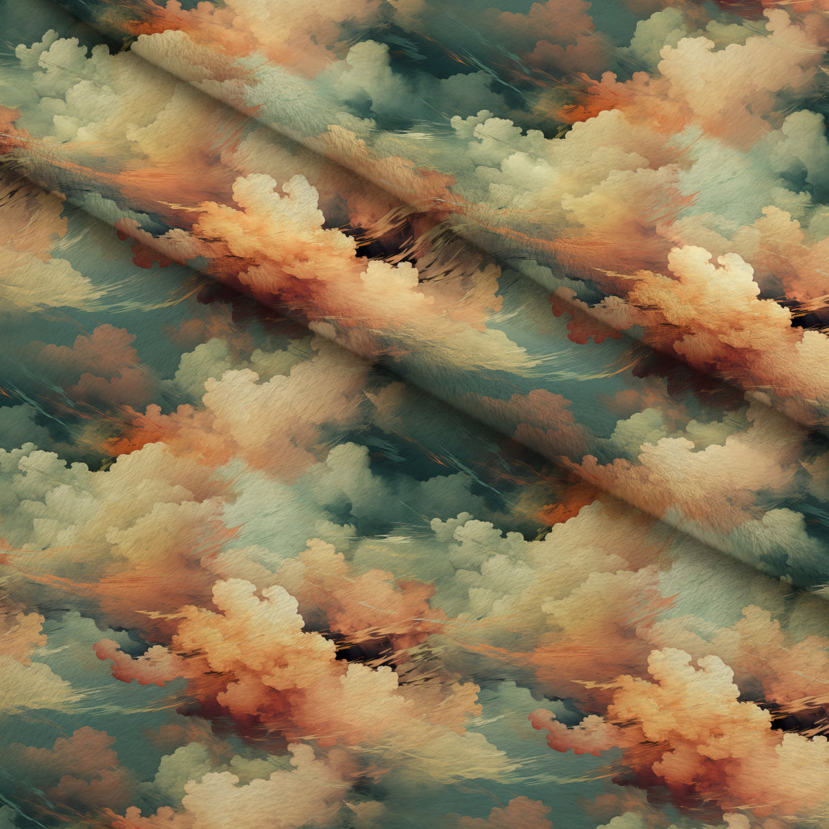 Peony Sky Reverie Pattern 5 Minky Fabric — plush minky folded close-up preview (mv-minky-v1:lying)