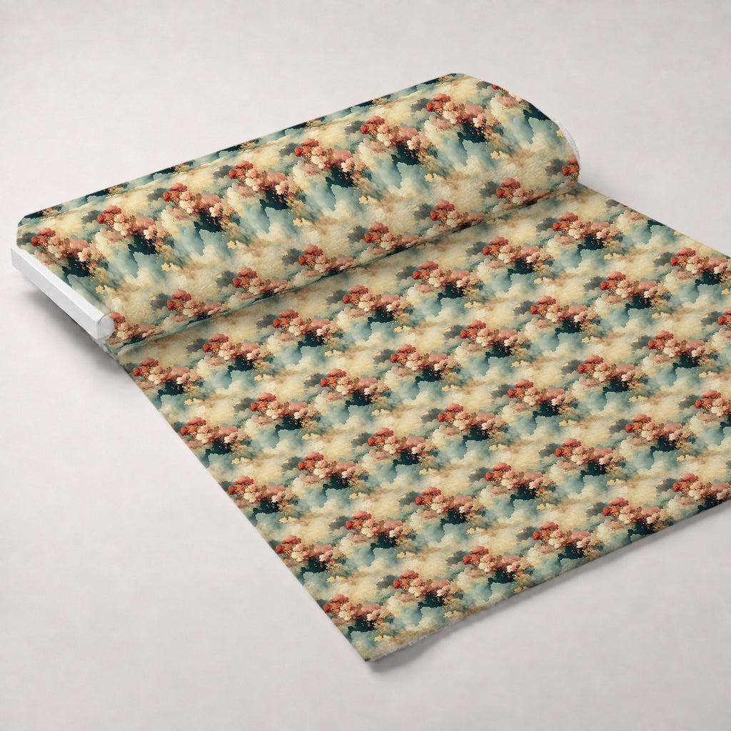 Peony Sky Reverie Pattern 6 Minky Fabric — plush minky unrolled bolt preview (mv-minky-v1:bolt)