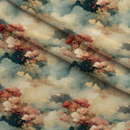 Peony Sky Reverie Pattern 6 Minky Fabric — plush minky folded close-up preview (mv-minky-v1:lying)