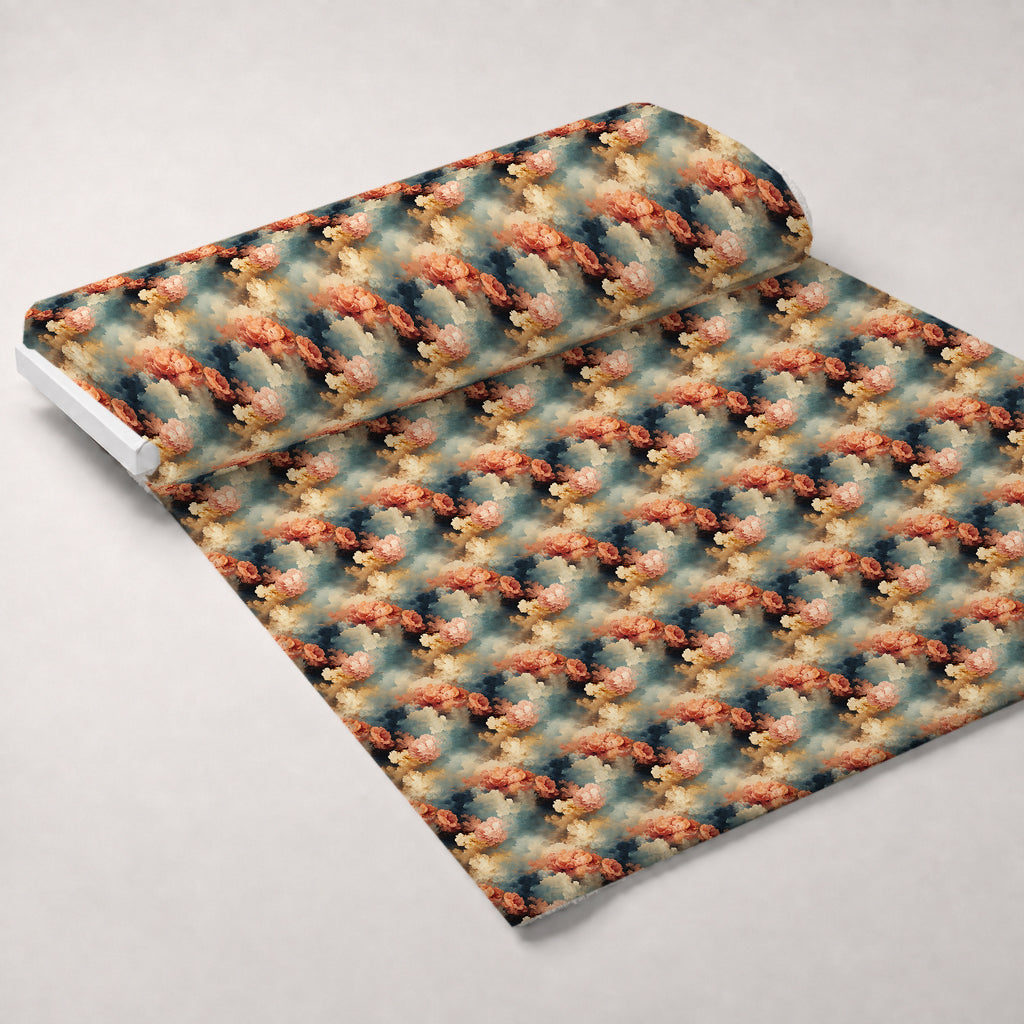 Peony Sky Reverie Pattern 8 Minky Fabric — plush minky unrolled bolt preview (mv-minky-v1:bolt)