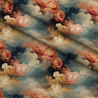Peony Sky Reverie Pattern 8 Minky Fabric — plush minky folded close-up preview (mv-minky-v1:lying)
