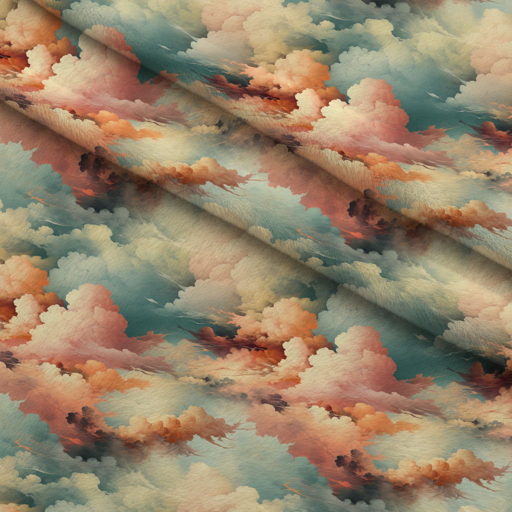 Peony Sky Reverie Pattern 9 Minky Fabric — plush minky folded close-up preview (mv-minky-v1:lying)