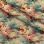 Peony Sky Reverie Pattern 9 Minky Fabric — plush minky folded close-up preview (mv-minky-v1:lying)