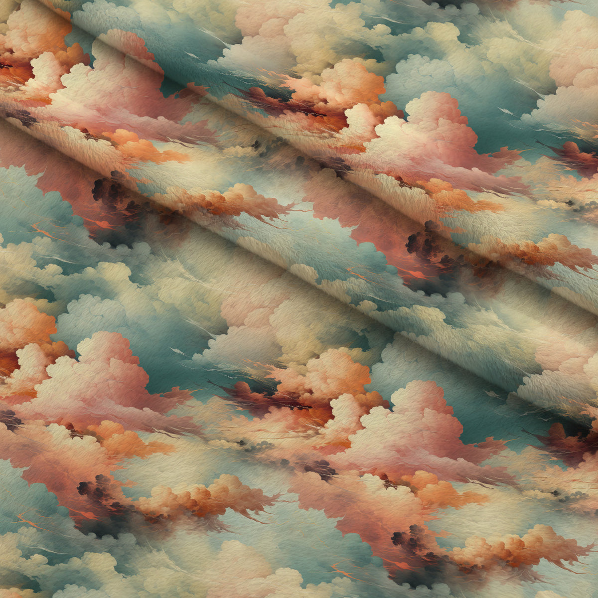 Peony Sky Reverie Pattern 9 Minky Fabric — plush minky folded close-up preview (mv-minky-v1:lying)