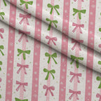 Peppermint Bows Pattern 10 Minky Fabric — plush minky folded close-up preview (mv-minky-v1:lying)