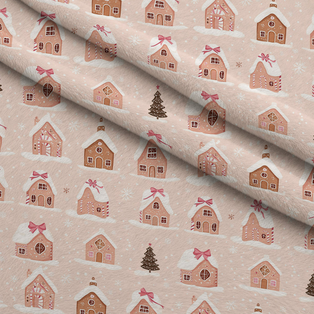 Peppermint Bows Pattern 2 Minky Fabric — plush minky folded close-up preview (mv-minky-v1:lying)