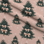 Peppermint Bows Pattern 5 Minky Fabric — plush minky folded close-up preview (mv-minky-v1:lying)
