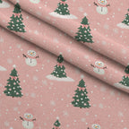 Peppermint Bows Pattern 7 Minky Fabric — plush minky folded close-up preview (mv-minky-v1:lying)