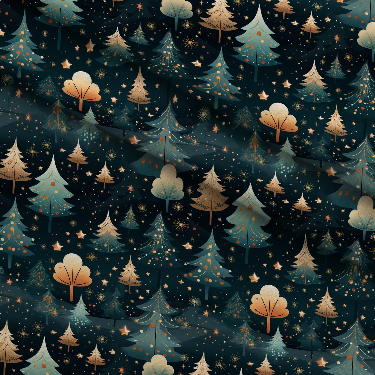 Peppermint Pines Pattern 1 Minky Fabric — plush minky folded close-up preview (mv-minky-v1:lying)