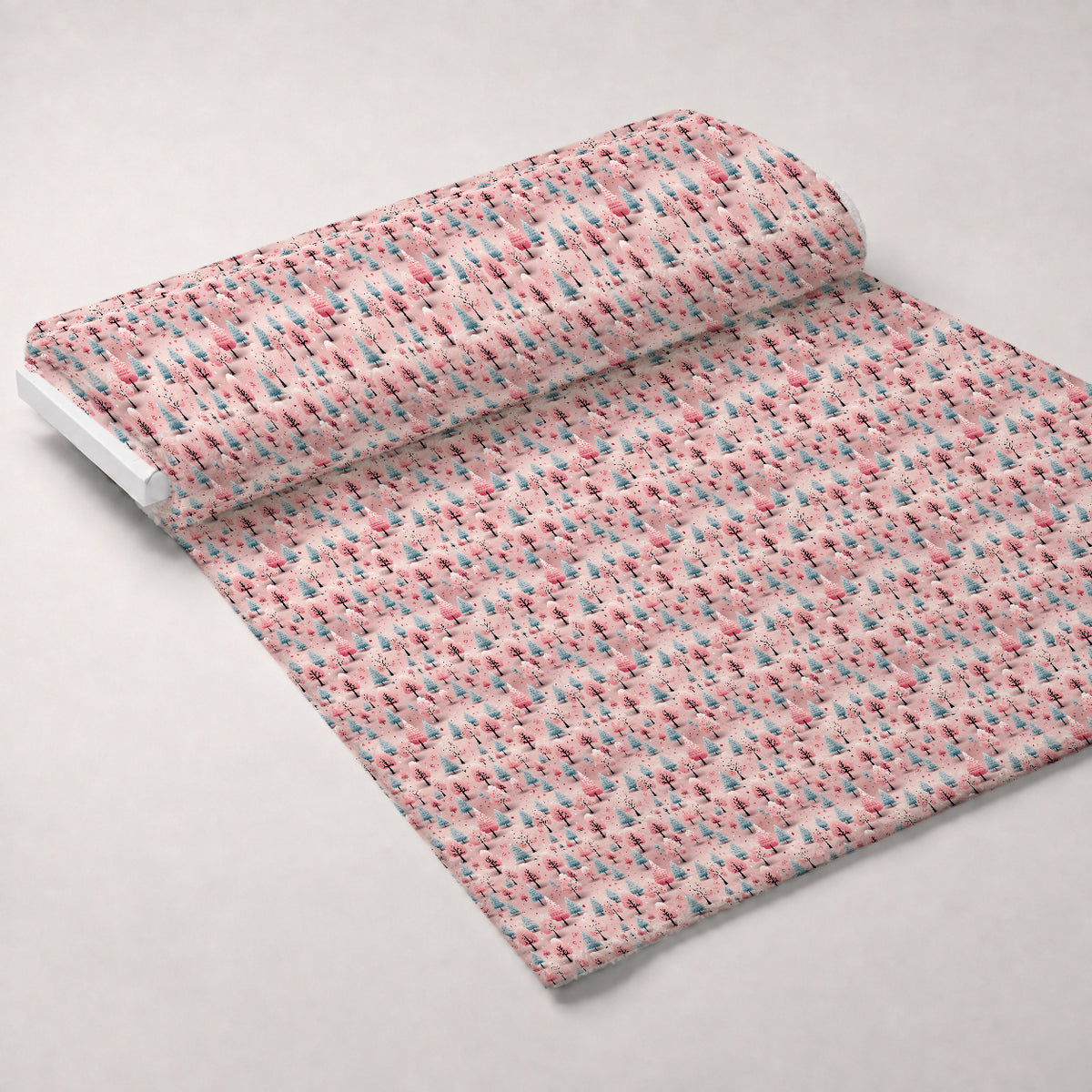 Peppermint Pines Pattern 12 Minky Fabric — plush minky unrolled bolt preview (mv-minky-v1:bolt)
