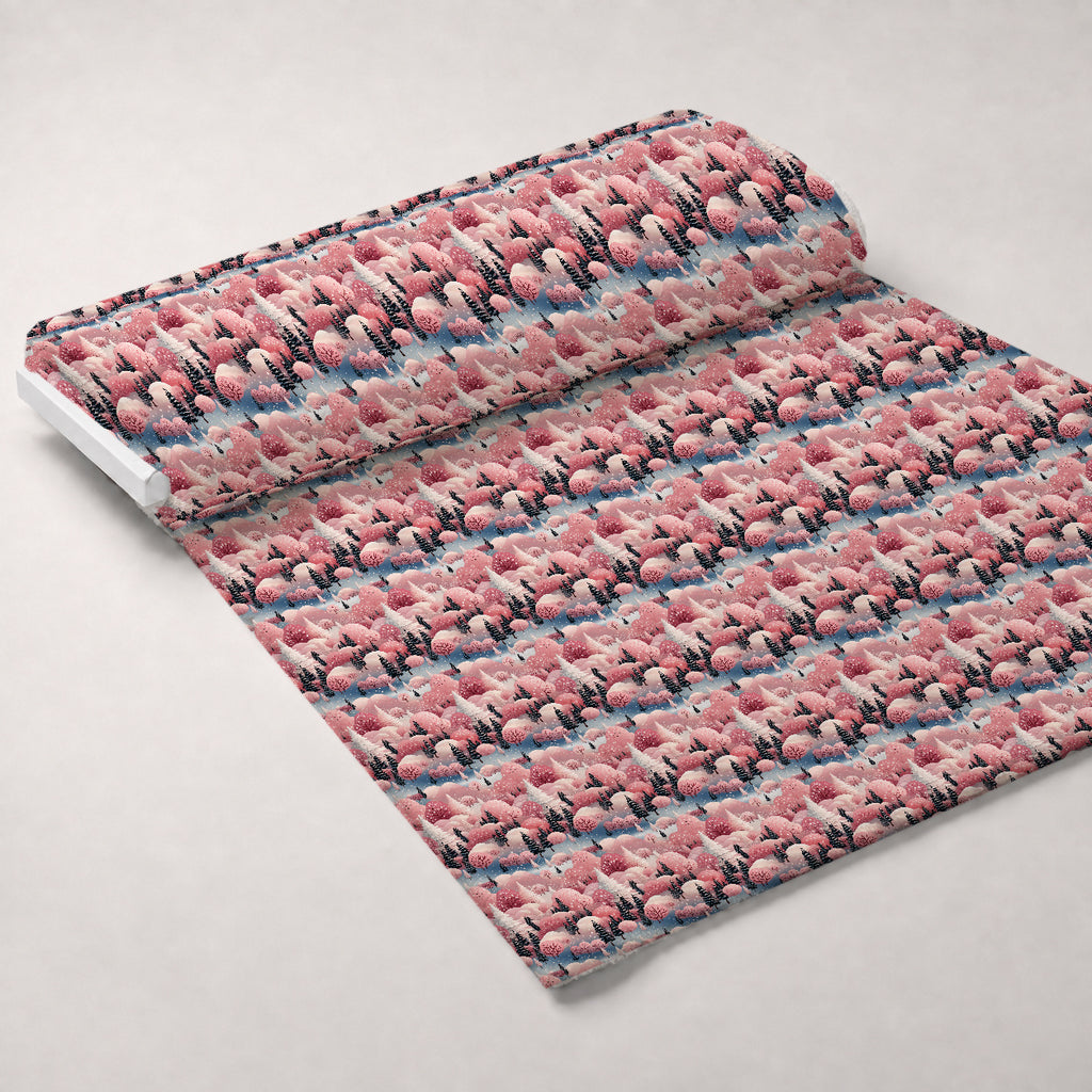 Peppermint Pines Pattern 13 Minky Fabric — plush minky unrolled bolt preview (mv-minky-v1:bolt)