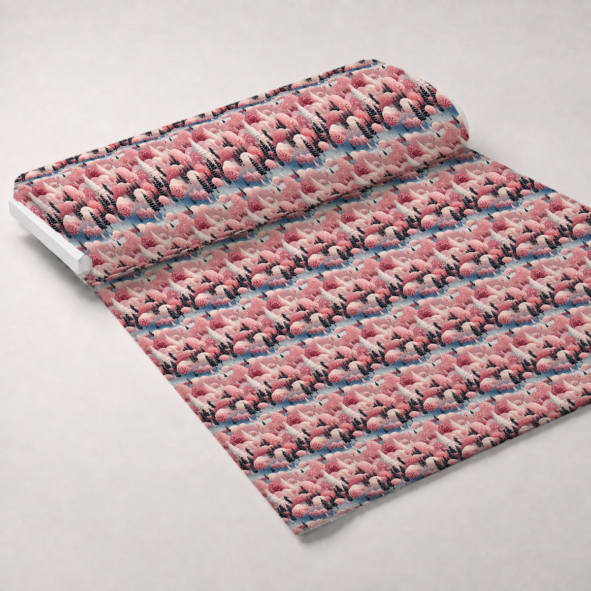 Peppermint Pines Pattern 13 Minky Fabric — plush minky unrolled bolt preview (mv-minky-v1:bolt)