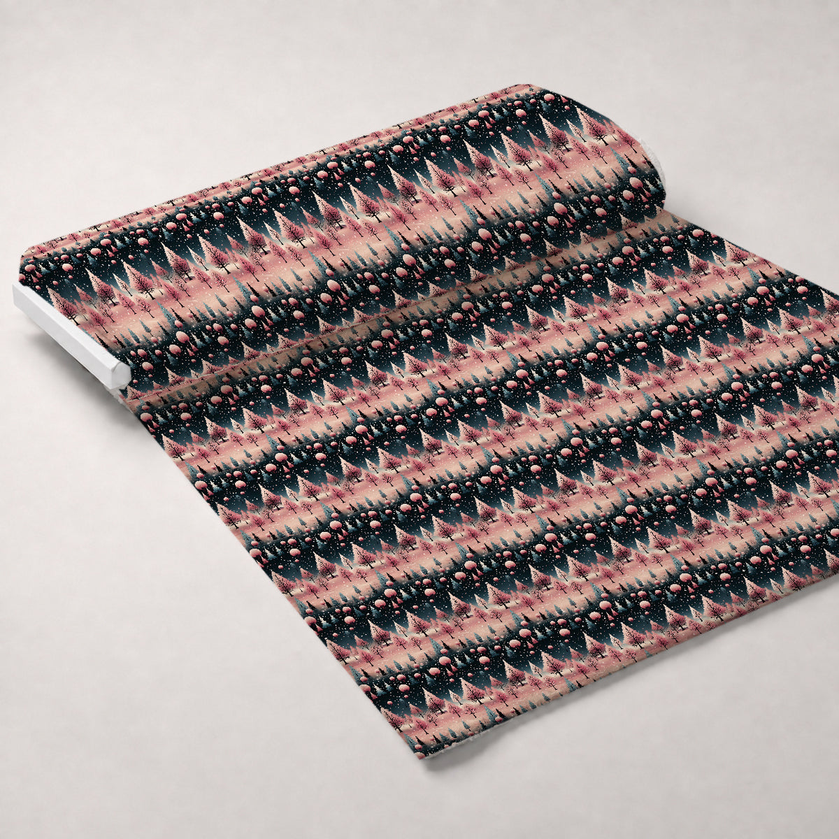 Peppermint Pines Pattern 14 Minky Fabric — plush minky unrolled bolt preview (mv-minky-v1:bolt)