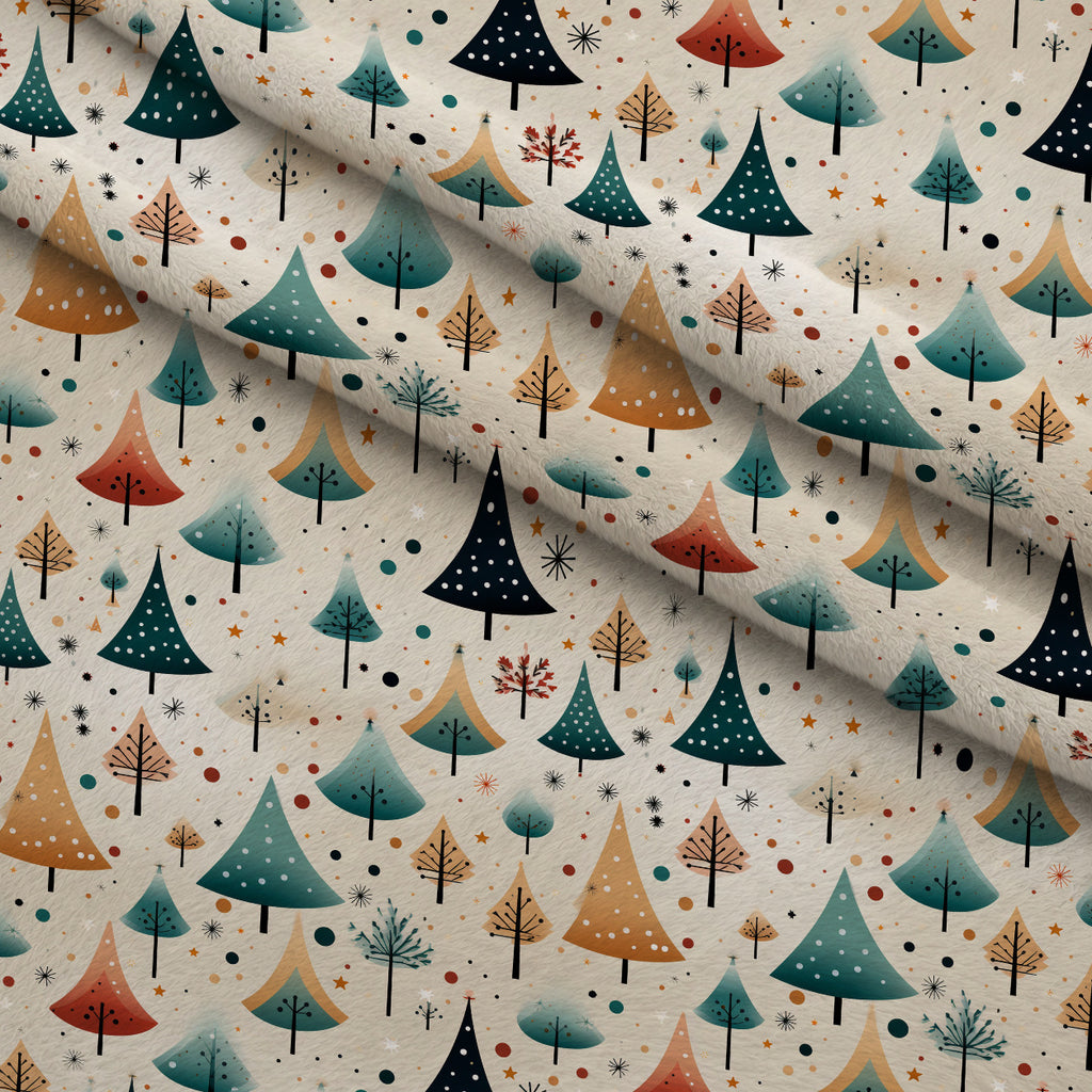 Peppermint Pines Pattern 2 Minky Fabric — plush minky folded close-up preview (mv-minky-v1:lying)