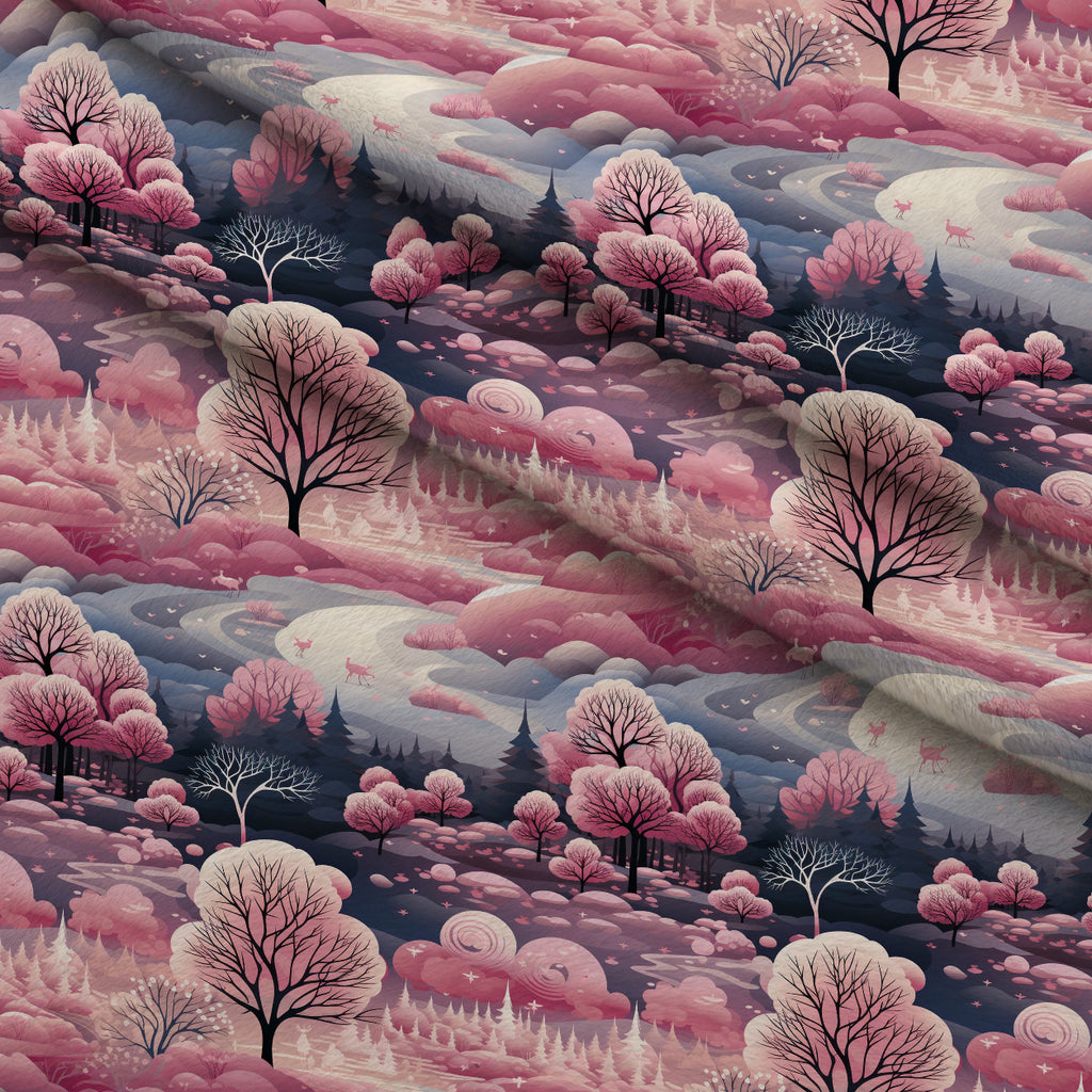 Peppermint Pines Pattern 5 Minky Fabric — plush minky folded close-up preview (mv-minky-v1:lying)