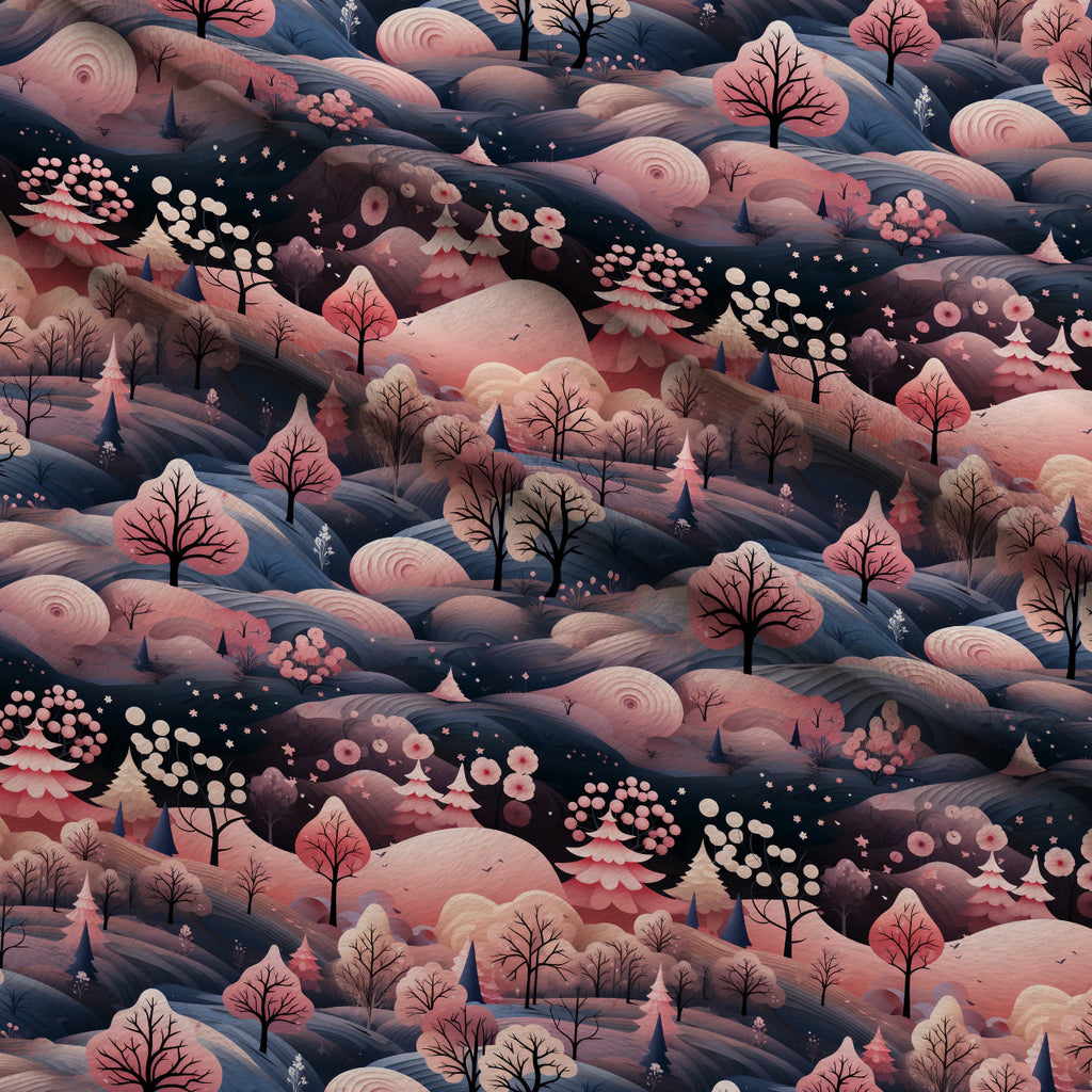 Peppermint Pines Pattern 6 Minky Fabric — plush minky folded close-up preview (mv-minky-v1:lying)