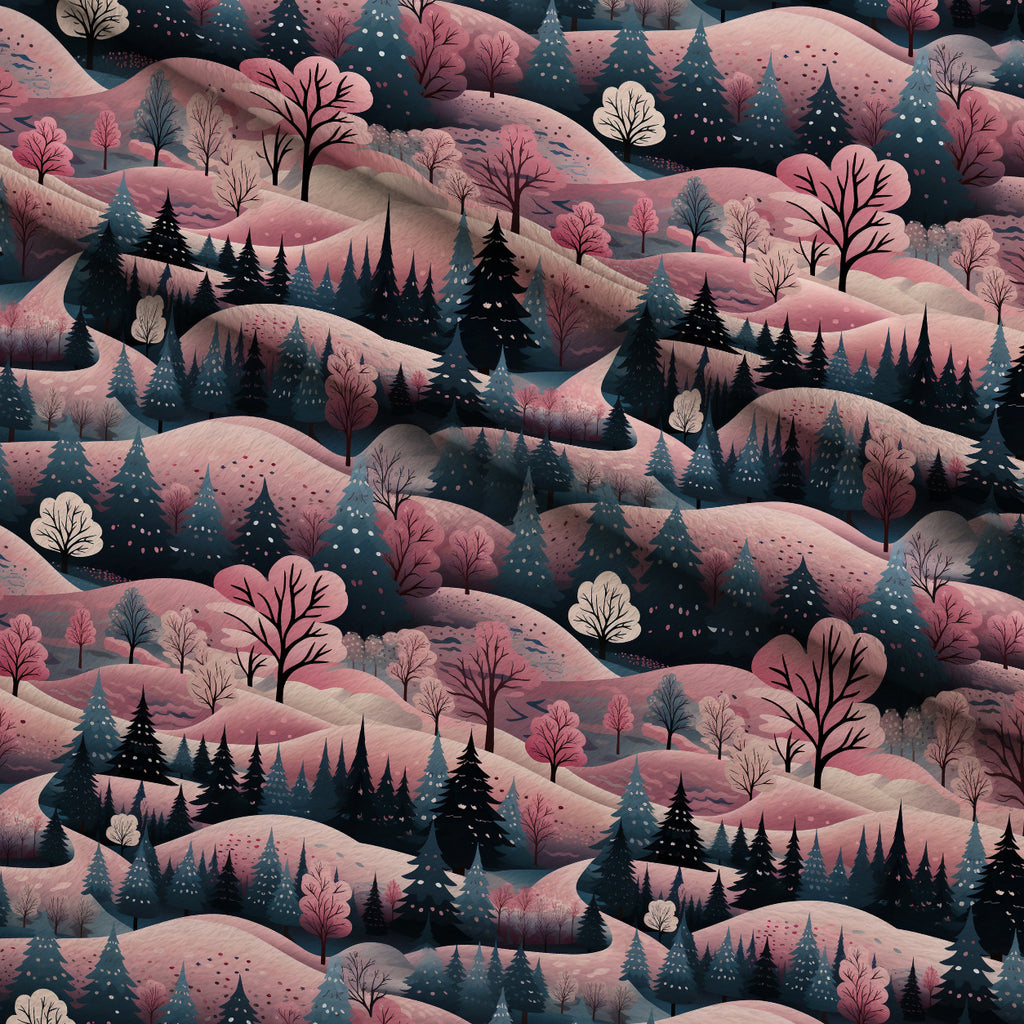 Peppermint Pines Pattern 8 Minky Fabric — plush minky folded close-up preview (mv-minky-v1:lying)